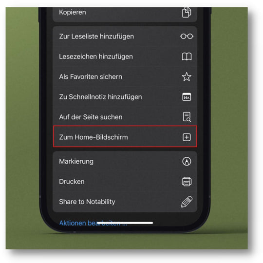 3: ZUM HOMEBILDSCHIRM HINZUFÜGEN