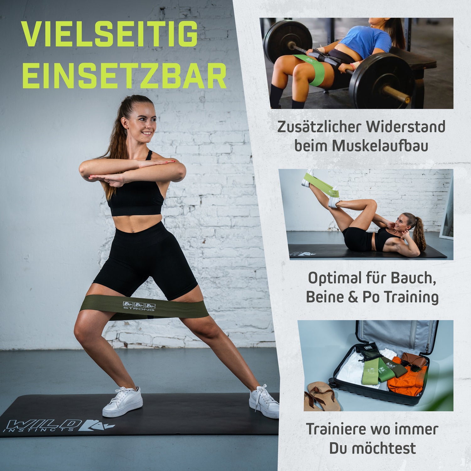 Fitness Bänder I Booty Bands - 3er Set
