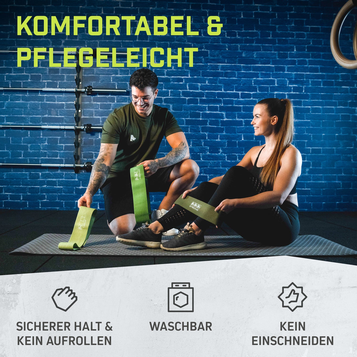 Fitness Bänder I Booty Bands - 3er Set
