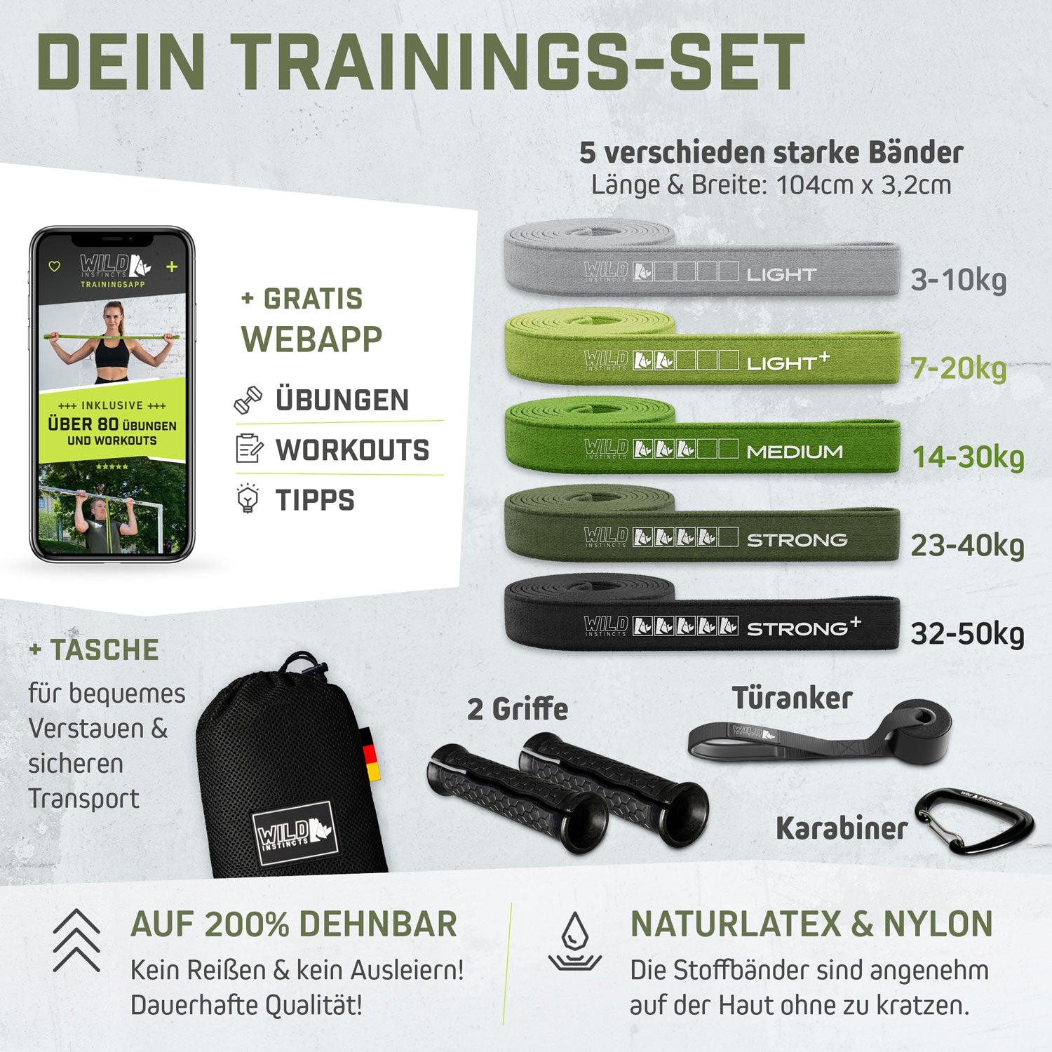 Fitnessbänder aus Stoff
